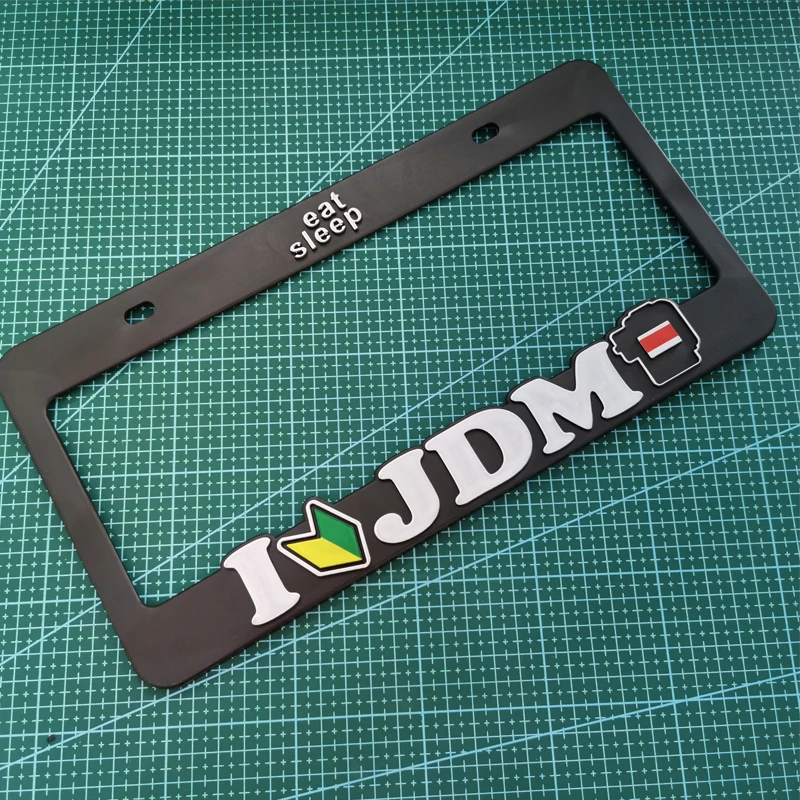 

1 шт., рамка для автомобильного номерного знака Jdm стандарта США, модификация из АБС-пластика, гоночный японский логотип для Honda Mazda Toyota, автом...