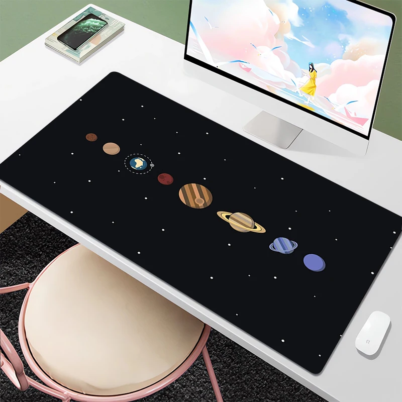 

Space Planet Anime Mouse Pad 900 × 400 Gaming Pc Accessories Keyboard Mat Table Pads Mausepad Mouse pad Gamer Deskmat Mousepad