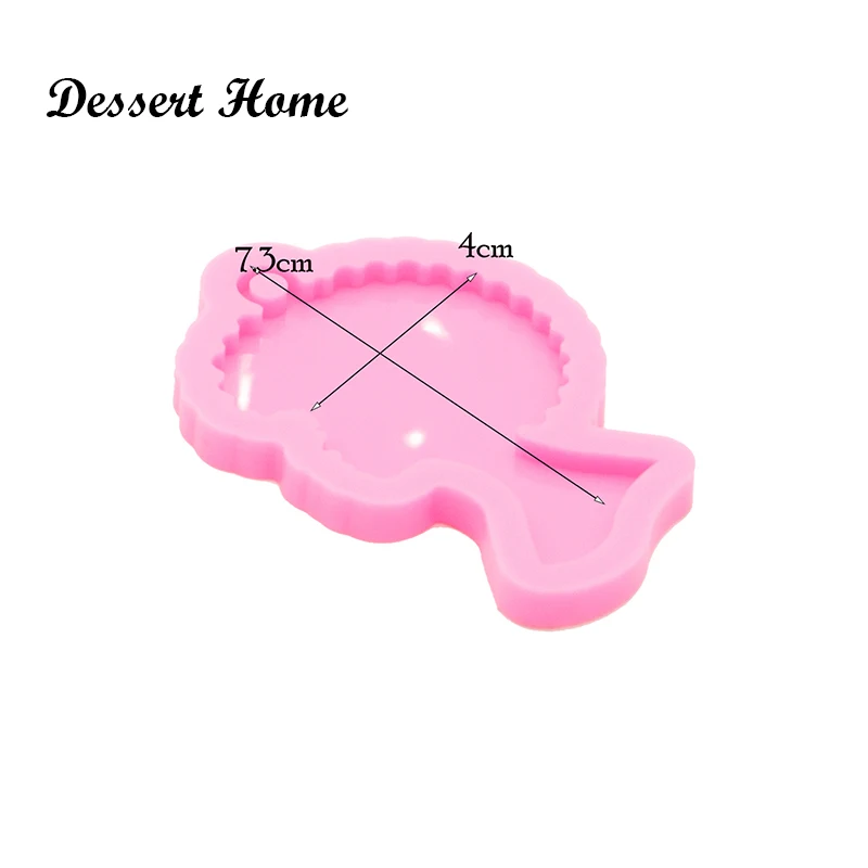 DY0798 Яркая форма для афро-брелока из смолы силиконовые формы девочек катушки