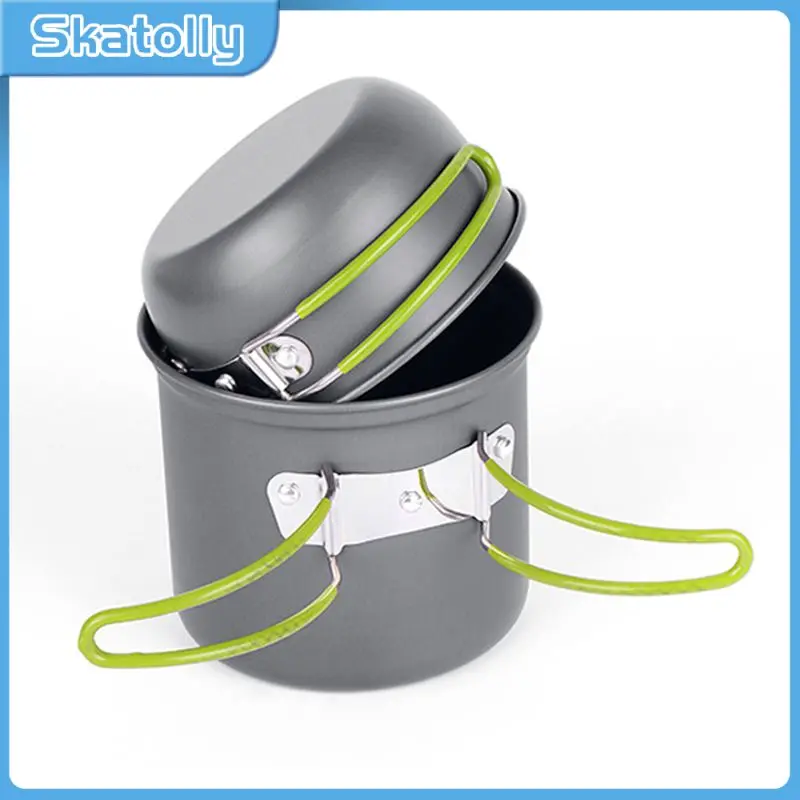 

Набор посуды для кемпинга на открытом воздухе, посуда, набор посуды для пешего туризма, пикника, альпинизма, аксессуары для горшка, наборы дл...