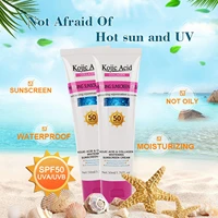 kojic acid collagen whitening uv sunscreen cream anti uva uvb isolation face sunblock skin protection lotion moisturizing spf50