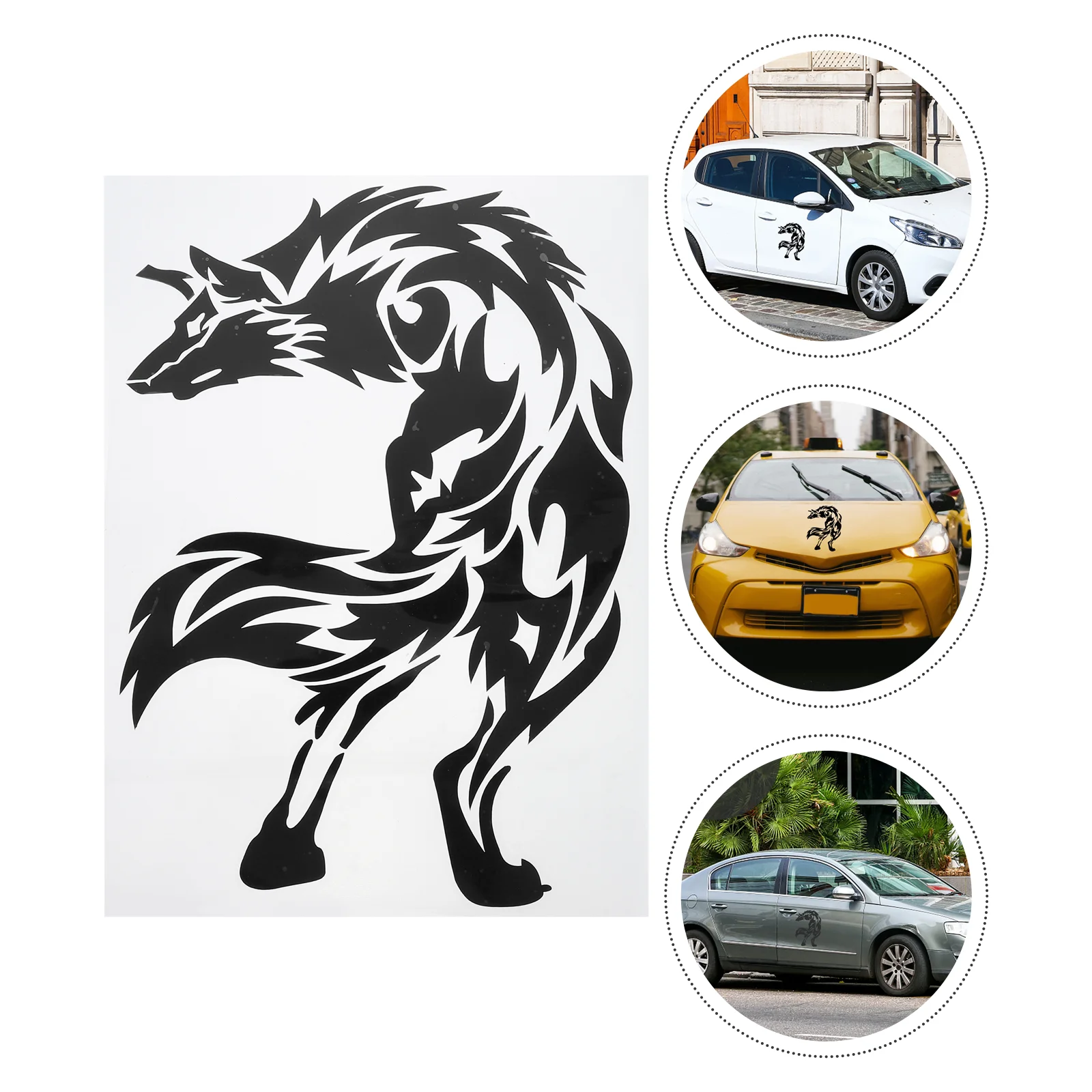 

2Pcs Reflective Premium Creative Wolf Totem Sticker Window Decal Personality Car Sticker