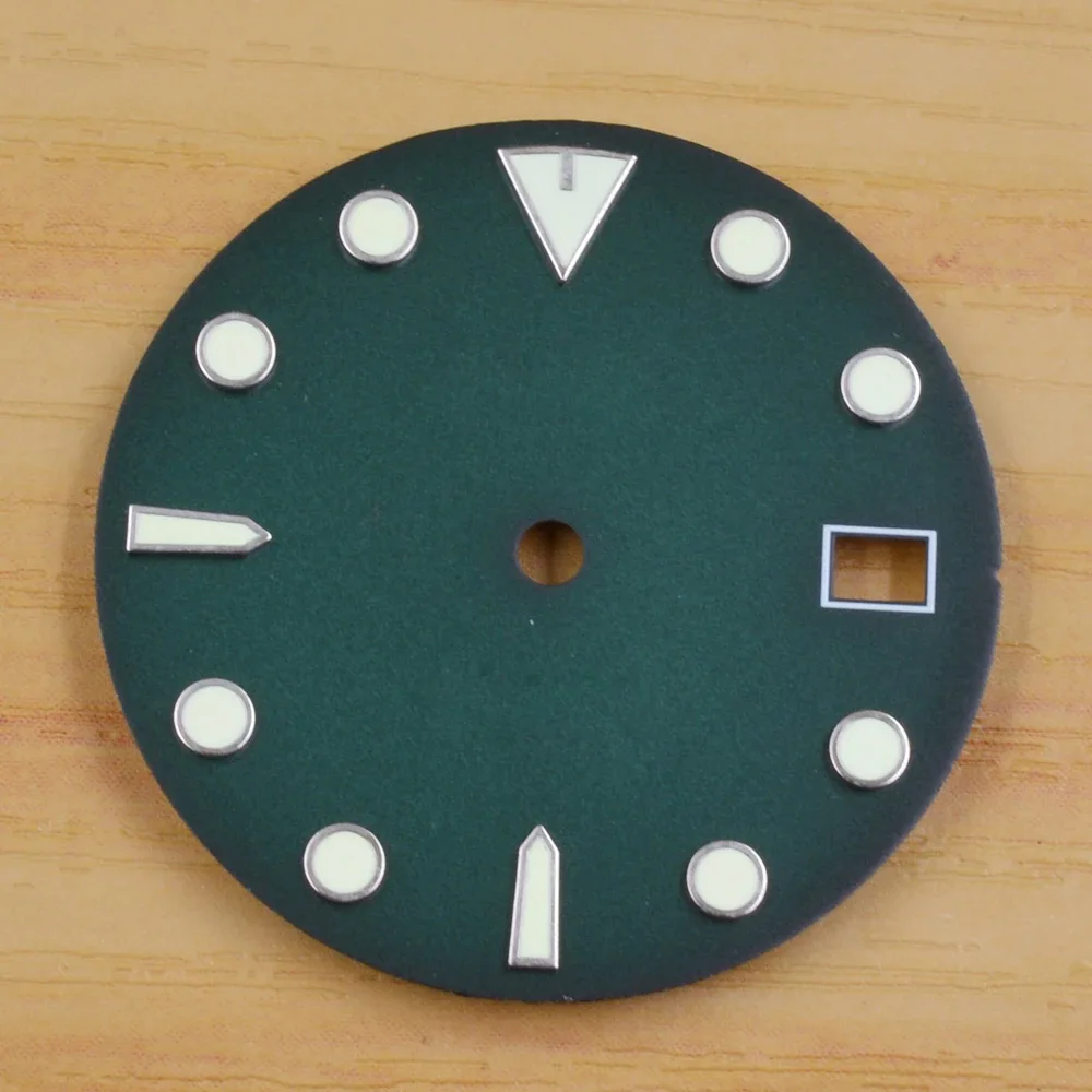 Часы диаметром 29 мм с циферблатом C3 светящиеся часы Diafit NH35 подходят для короны 3 38