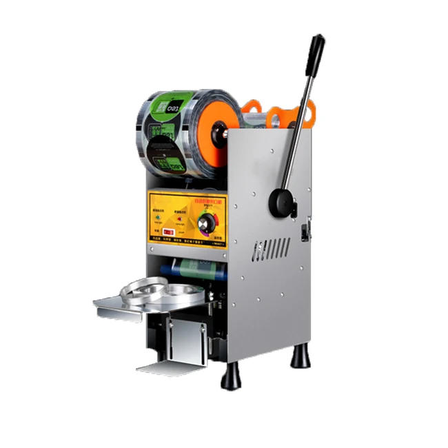 

cup foil lid sealing machine manual boba tea sealing tea cup machines