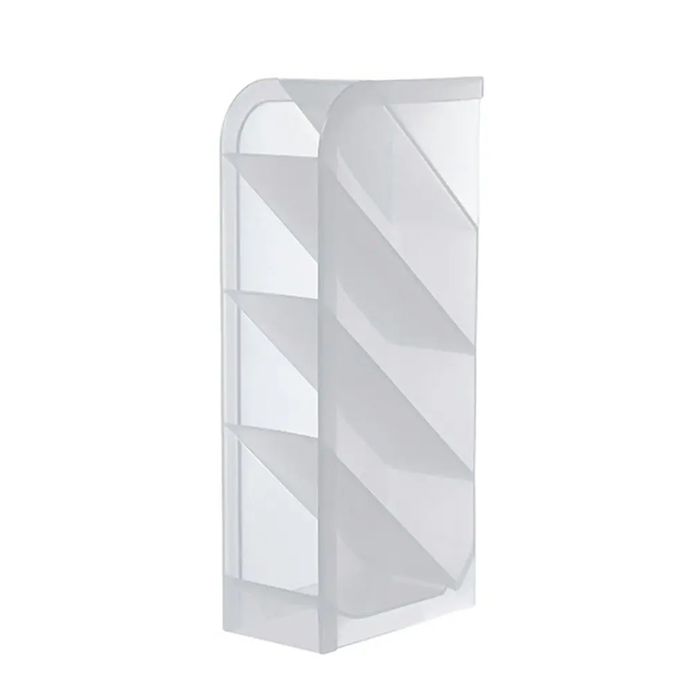 

Multi-function 4-Grid Desktop Pen Holder Office School Storage Case Plastic Pen Box Desk Pencil Organizer Clear White Black