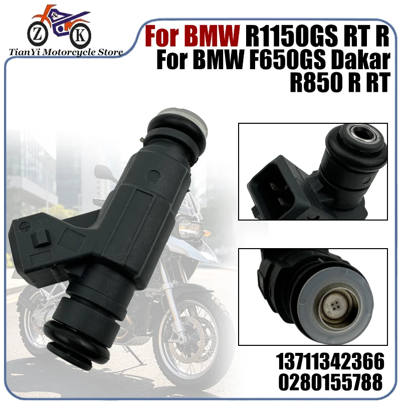 Фото Топливная форсунка для мотоциклов 0280155788 для BMW F650CS F650GS R850R R1100S R1150GS R1200C, 4 отверстия, 2 контакта, форсунка EFI №1