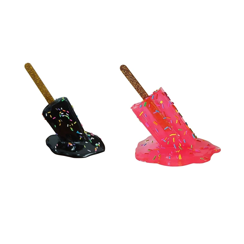 Таяющая скульптура фруктового льда Креативные украшения из смолы и мороженого