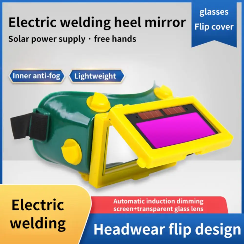 

Dimming Welding Machine Mask Safety Goggles Automatic Glass Dimming Anti-glare Glasses Glasses Mask Welding Cap Welding Glasses