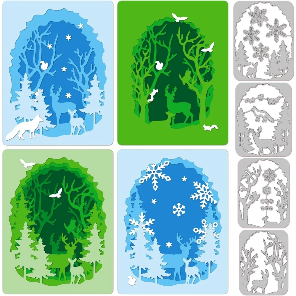 Вырубные штампы для рукоделия скрапбукинг металл рождественский лес граница