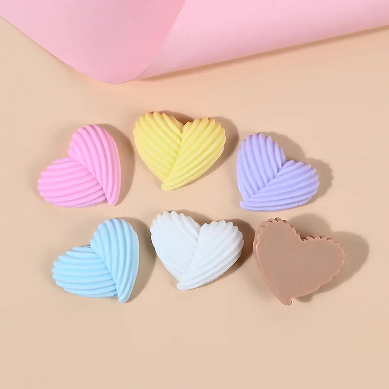 Pastel цвета сердца печенье еды хлеб торт каучуковые кабошоны 20 шт. украшения