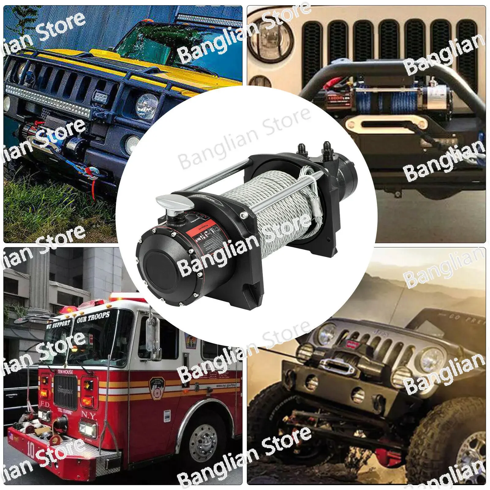 Гидравлическая лебедка от 10000 до 20000 фунтов с сверхмощным стальным тросом длиной