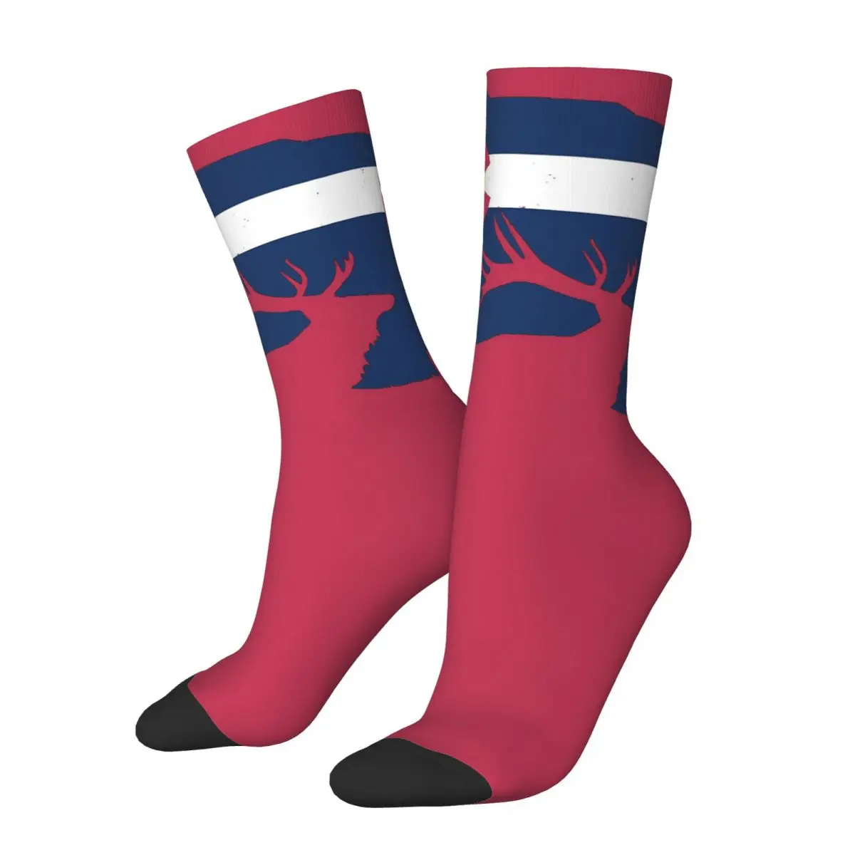 

Happy Funny Men's compression Socks Colorado Retro Harajuku Elk Beauty Animal Novelty Seamless Crew Crazy Sock