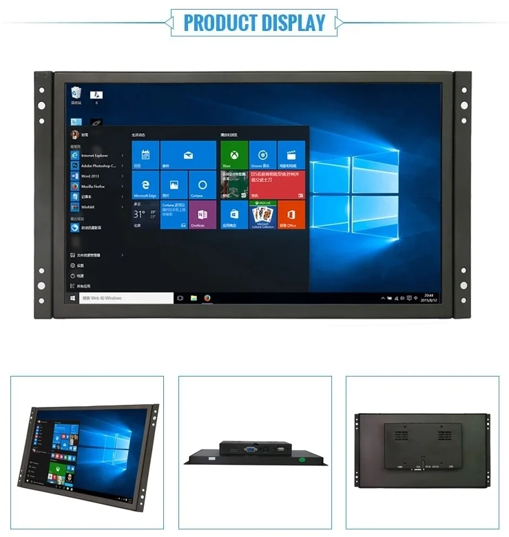 

17 inch 1920x1080 IPS LCD Security Monitor Screen Input Audio Video Display for PC Computer Camera DVD CCTV DVR Home Of