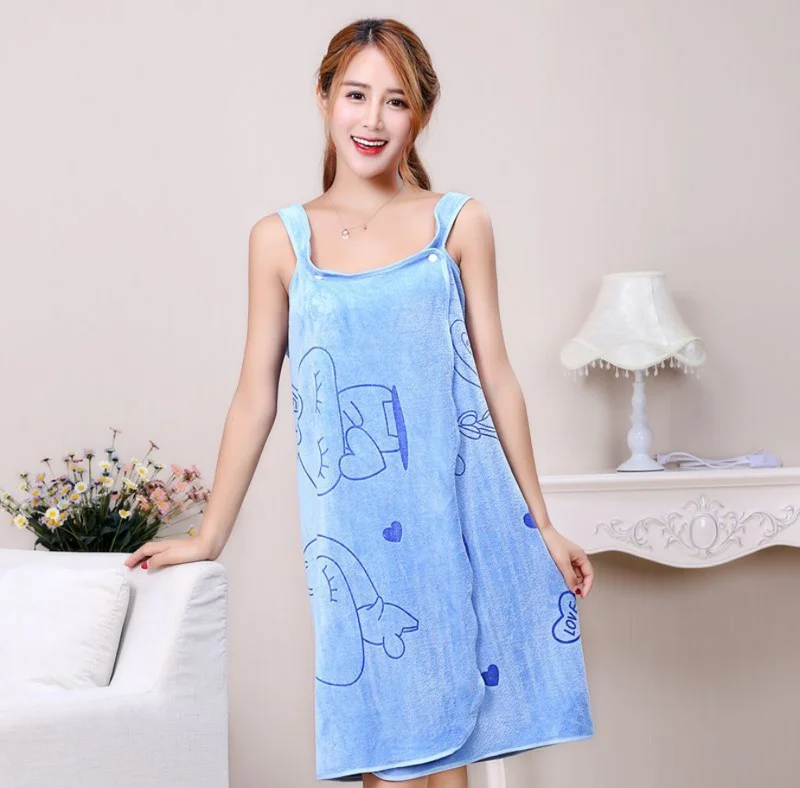 Microfiber Soft Bath Towel Fashion Women Sexy Wearable Quick Dry Magic Bathing Beach Spa Bathrobes Wash Clothing Dresses |