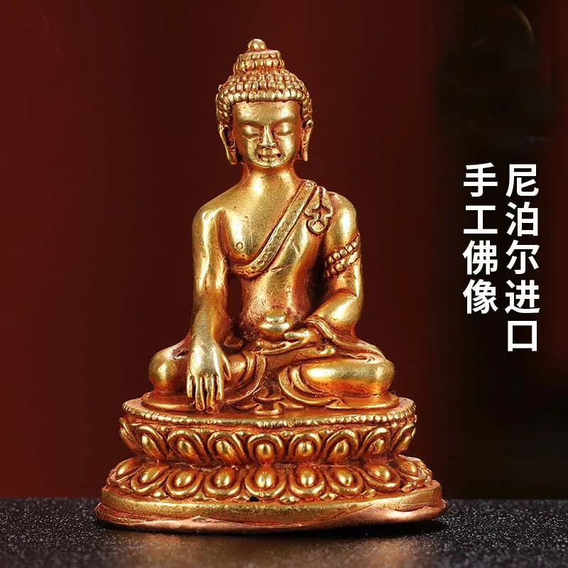 

Тибетский храм Непала Карманный Маленький Будда шакамуни RULAI FO статуя Амулет защитный талисман безопасность здоровья и удачи
