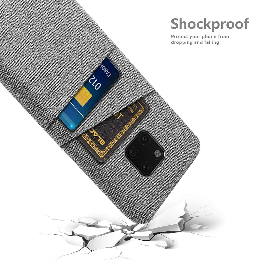 

Wallet Case Case For Huawei Mate 20 Pro Dual Card Fabric Cloth Luxury Cover For Huawei Mate 20 Pro Coque Funda LYA-L09 L29
