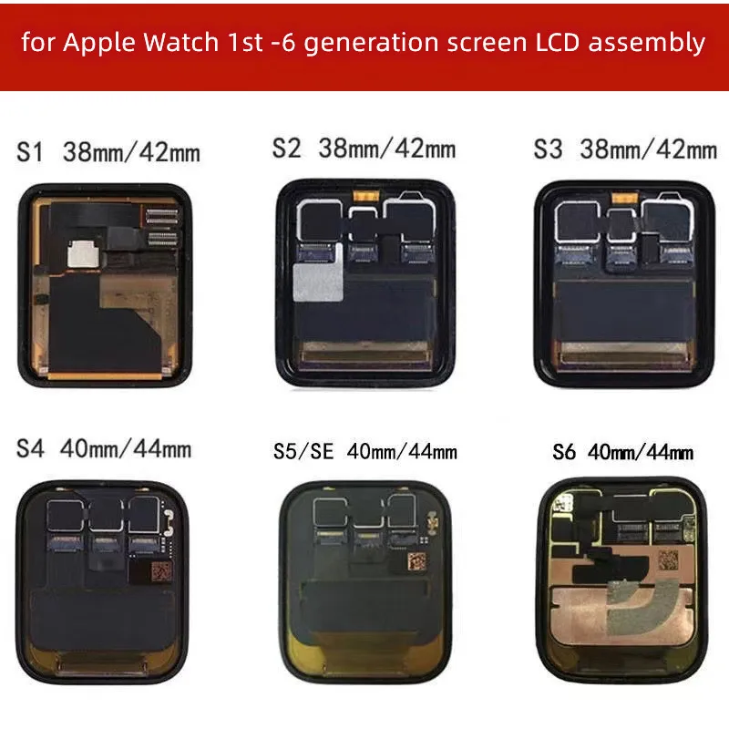 

For apple watch Series 1 2 3 4 5 6 SE lcd Touch Screen oled Display Digitizer Assembly iWatch Substitution 38mm 42mm 40mm 44mm