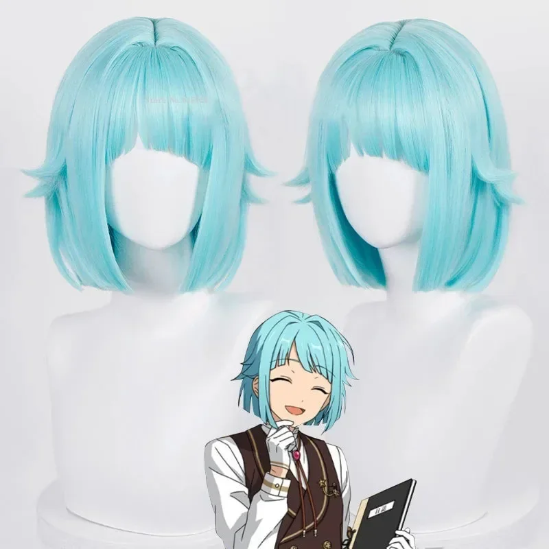 Аниме IS Ensemble Stars Shino Hajime Синие короткие волосы Косплей Парик Термостойкие