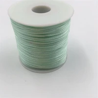 1mm light green macrame cord strong braided silk satin nylon rope diy making findings beading thread wire