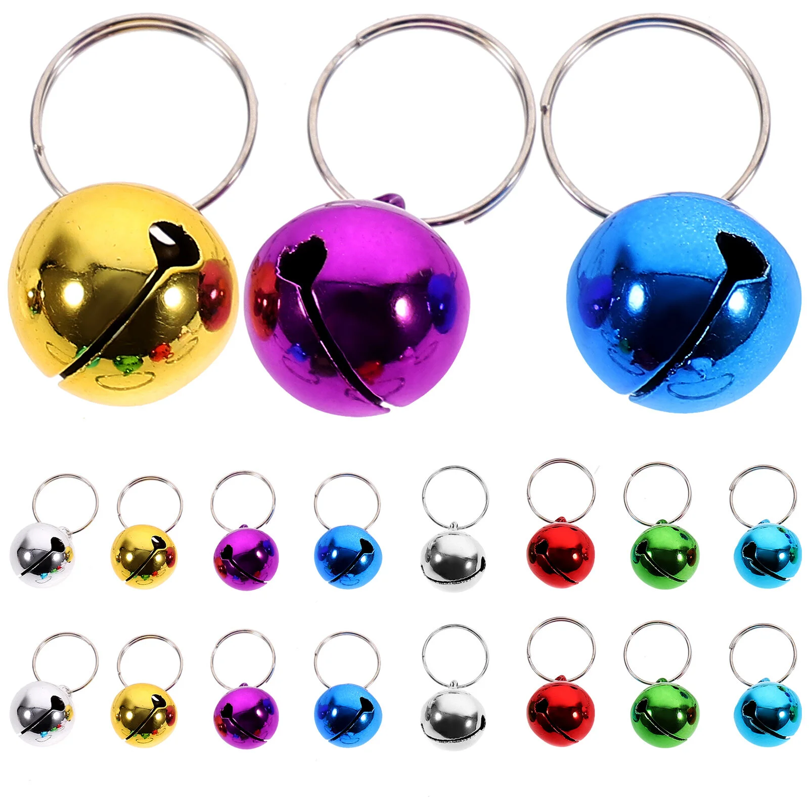

24 Pcs Pet Accessories Craft Bells Vintage Festival The 1.4X1.3cm Delicate Small Dog Collar Colorful Metal Crafts