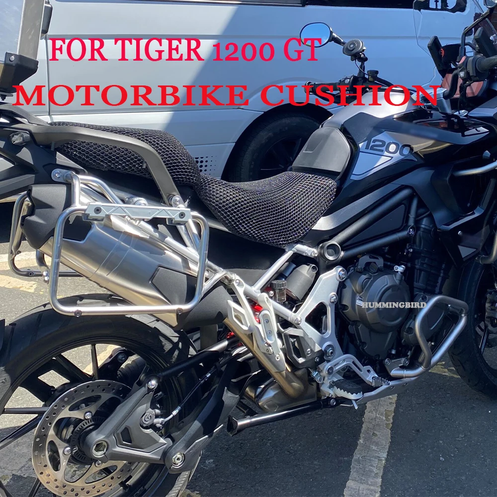 Фото Для Tiger 1200 3D дышащая крышка сиденья для Tiger 1200 GT PRO изоляционная подушка сиденья Tiger 1200GT аксессуары для защиты сиденья 2022 №1