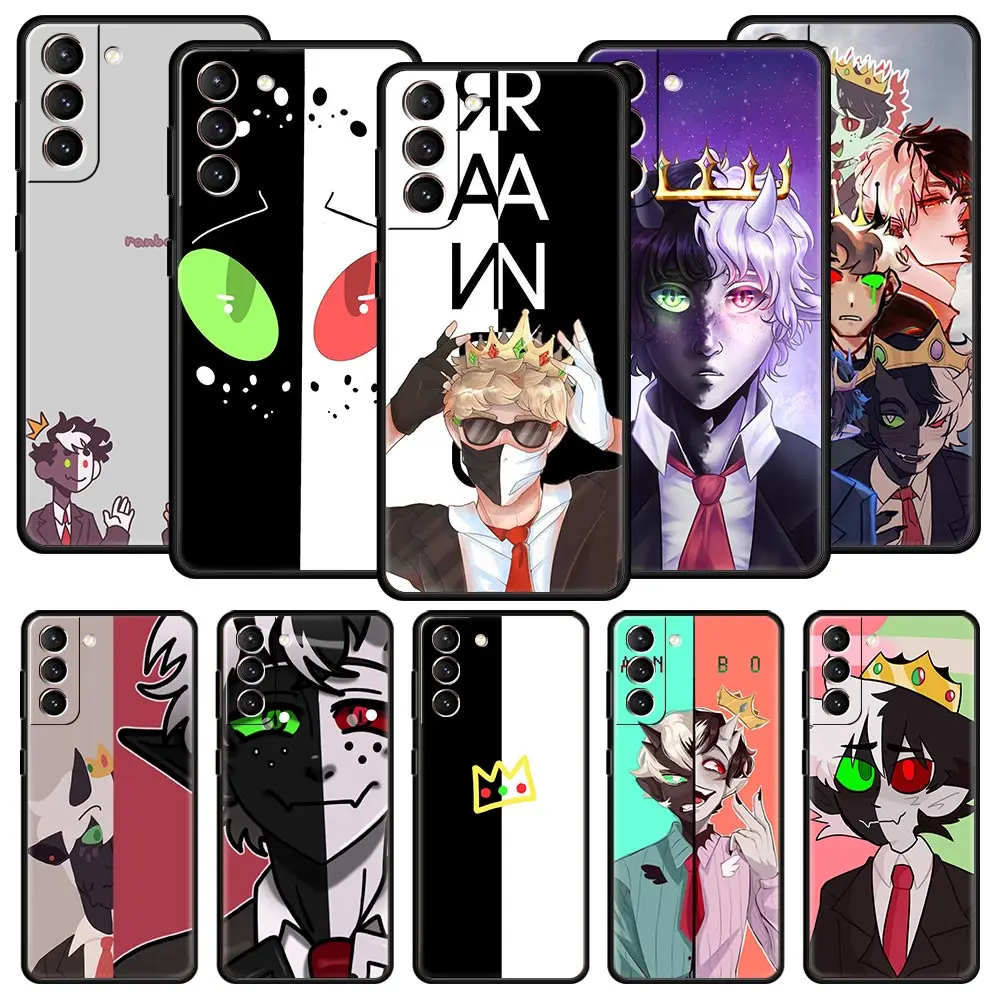 Забавный чехол для телефона Ranboo Dream SMP для Samsung Galaxy S23 S22 Ultra S20 S21 FE 5G S10 S9 Plus S10E S8 S7 Edge, мягкий чехол с рисунком