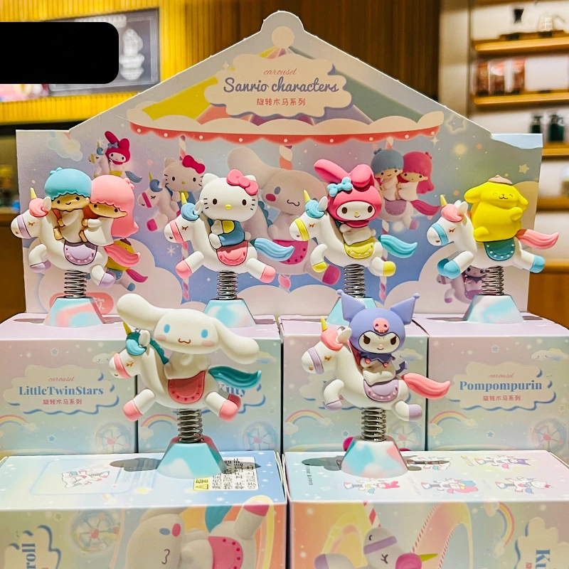 

Genuine Sanrio Cartoon Hello Kitty Kuromi Toy Anime Action Figures Collection PVC Model Dolls Home Decoration For Kids Gifts