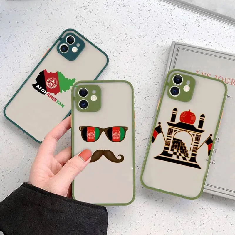 

Afgha Flag Phone Case matte transparent For iphone 11 12 13 6 s 7 8 plus mini x xs xr pro max cover