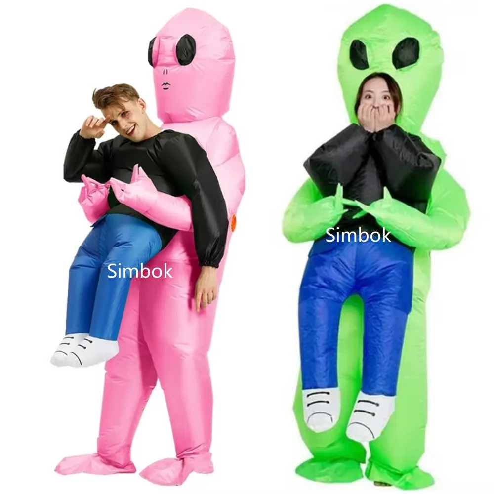 

Simbok Pink Alien Inflatable Mascot Costumes Suit Adult Men Women Cosplay Birthday Party Christmas Interesting Decorations
