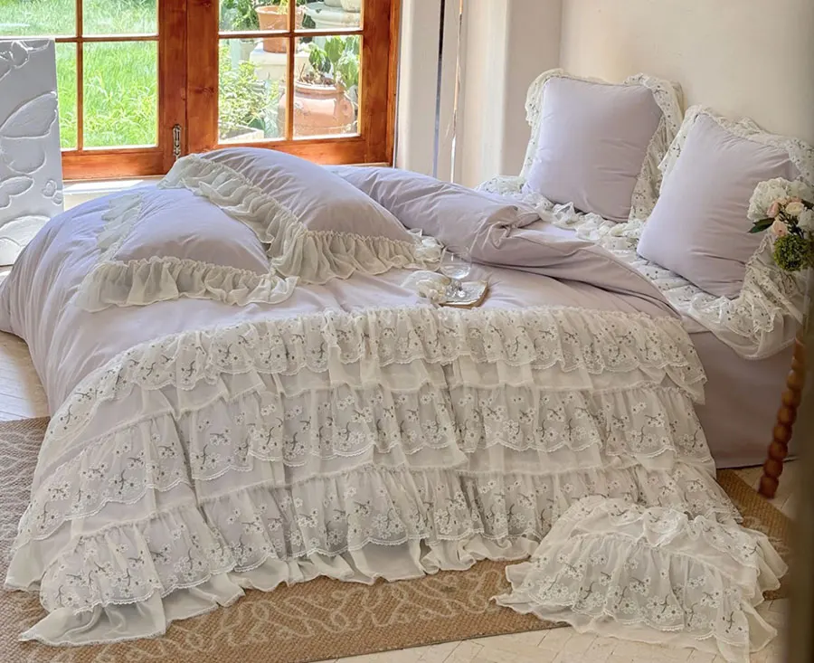 Романтический Комплект постельного белья сказочной ярмарки фиолетового