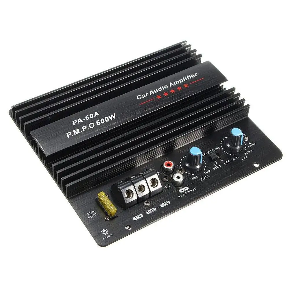 

12V 600W Amplifier Board Mono Car Audio Power Amplifier Powerful Bass Subwoofers Amp Pa-60A