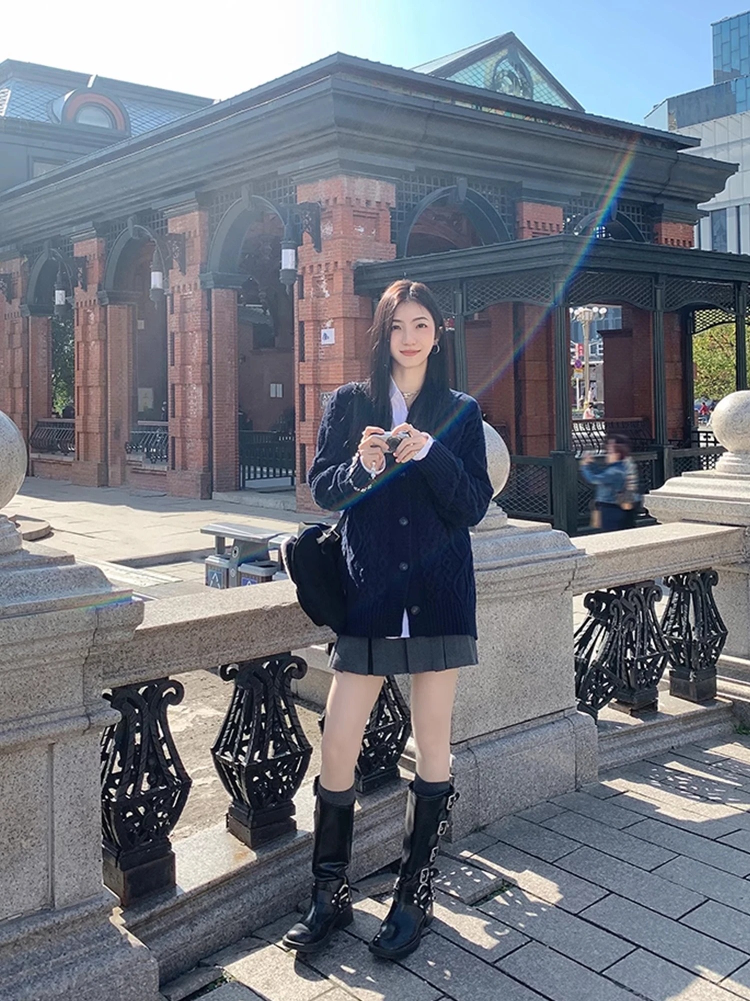 Mulvan Retro V-neck Twist Sweater Cardigan Outerwear Women 2023 Autumn and Winter Idle Sle Temperament Knit Top