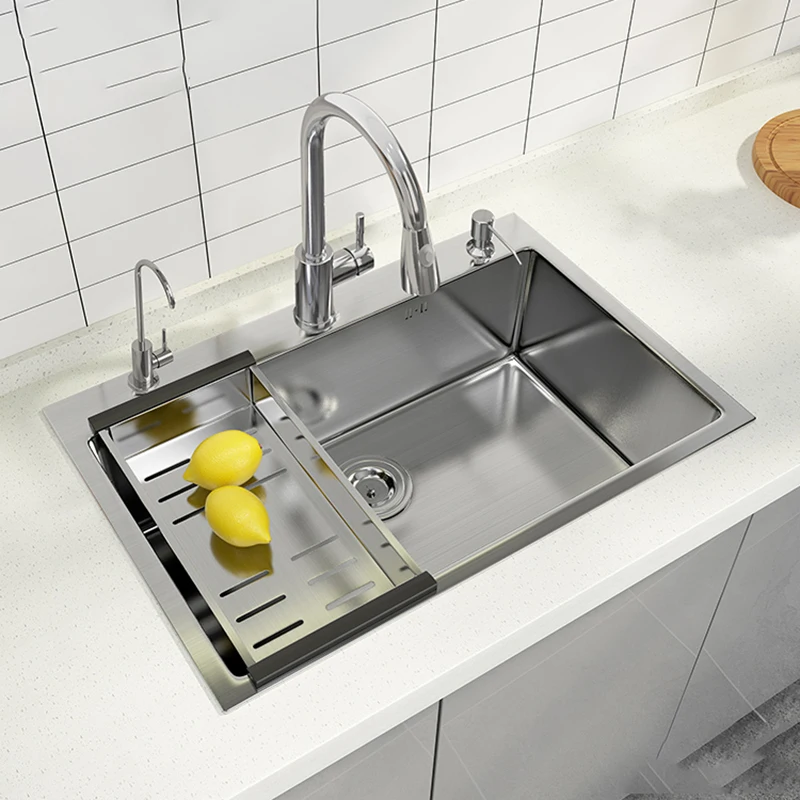 

Сливная доска для кухонной раковины, тройной смеситель, смеситель с нижним креплением, большая кухонная раковина, фильтр, органайзер, Cocina, т...