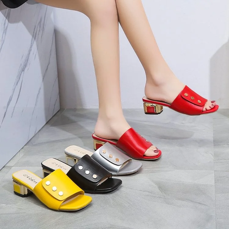 

Сандалии женские из ПУ кожи, Нескользящие, с открытым носком, с блестками, пришивной, на расширяющемся книзу каблуке, пикантные дизайнерские туфли в римском стиле, красные