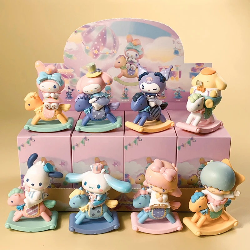 

Sanrio Аниме фигурки Kawaii Kuromi Cinnamoroll понравико My Melody маленькие двойные звезды экшн-фигурки модели куклы для подарка