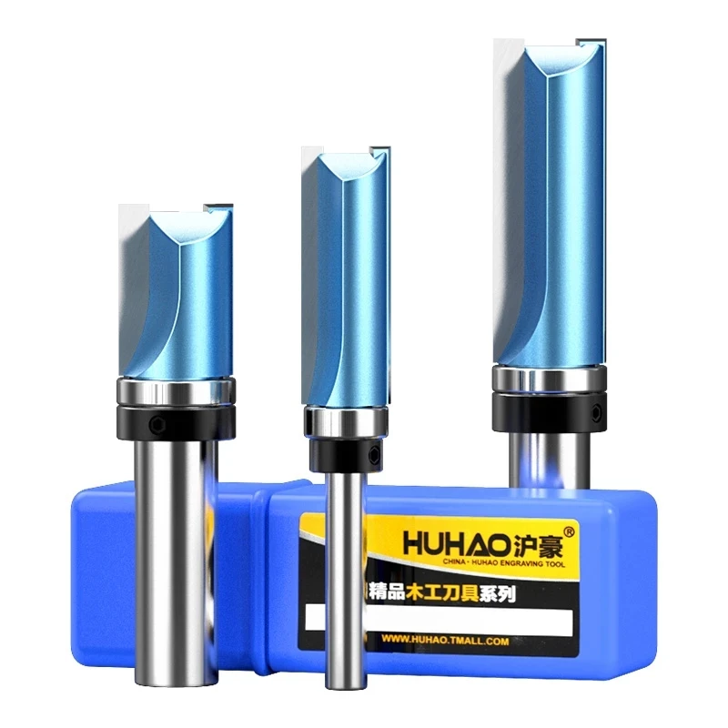 HUHAO 1pc Bearing Flush Trim Router Bit For Wood 1/2