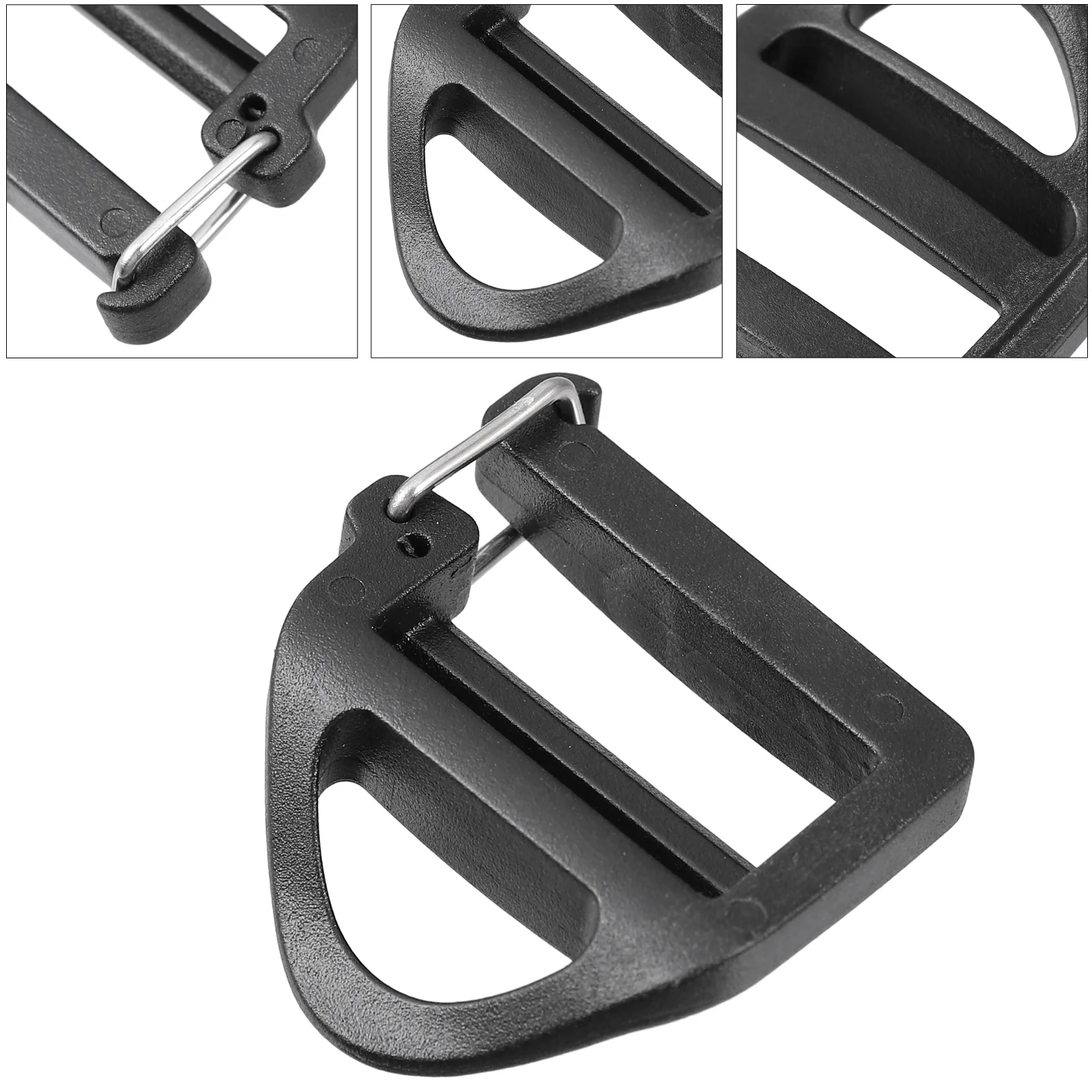 

Heavy Duty Nylon Webbing Strap with Flat Trapezoidal Plastic Buckle for Luggage Backpack Replacement