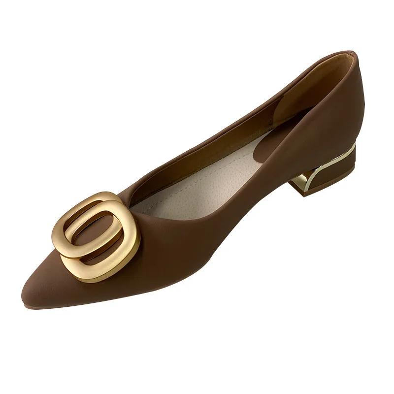 

Туфли женские на толстой подошве, с острым носком, на толстом каблуке