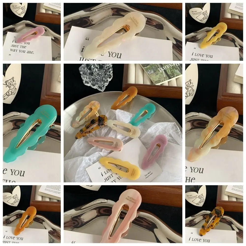 

Hollow Acetic Acid Duckbill Clip Cute Water Drop Acetate Small Hair Clip Geometry Headwear Hairpin Girls