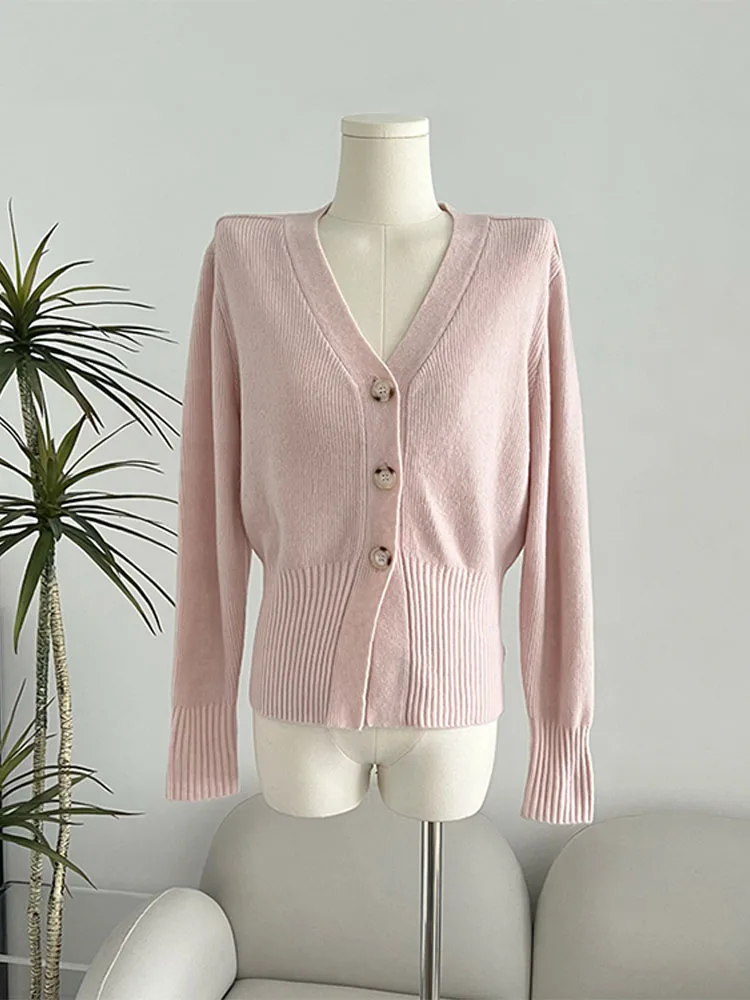 

Женская однотонная туника с V-образным вырезом, свободный мягкий базовый кардиган, Осень-зима 2022