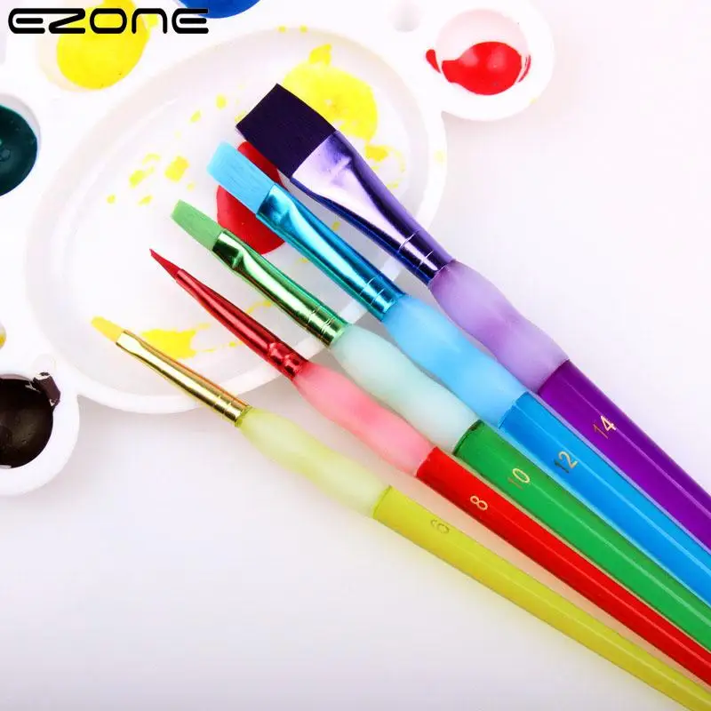 

EZONE 5PCS/set Watercolor Brush Different Sizes for Painting Art Supplies Painting Tools High Quality School Supplies Stationery