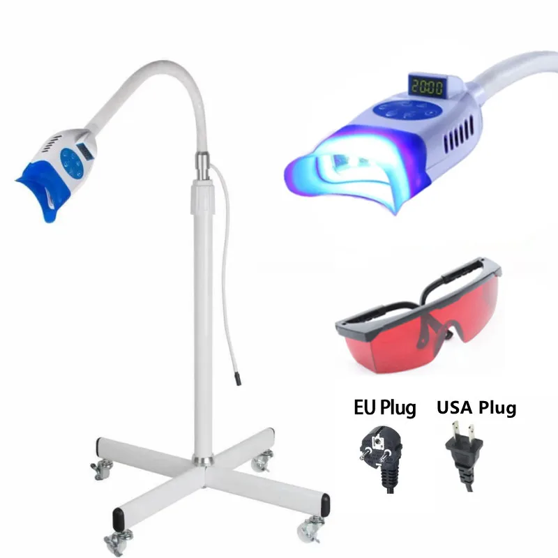 

professional led portable laser mobile teeth whitening machine with 10 led blue light for sale Floor Standing Types