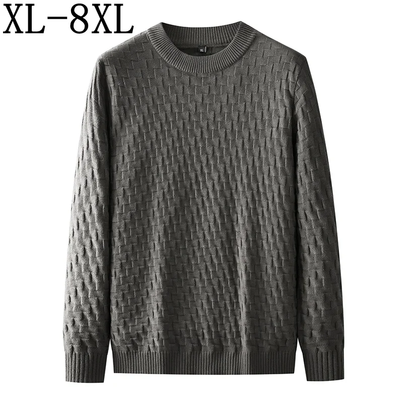 

7XL 8XL 6XL Pull Homme 2023 New Winter Top Quality Thick Warm Sweater Men Long Sleeve Turtleneck Pullover Casual Mens Sweaters