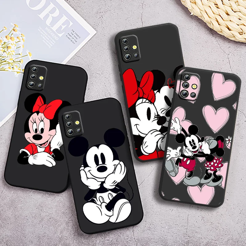 

NEW Mickey and Minnie Phone Case For Samsung Galaxy A90 A80 A70 S A60 A50S A30 S A40 S A2 A20E A20 S A10S A10 E Black Cover Soft