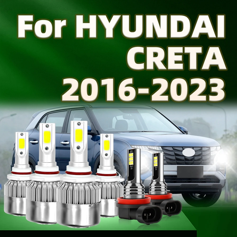 

Фонарь яркостью 6000 лм, высокомощная противотуманная фара Turbo 2016 K, Автомобильная фонарь для HYUNDAI CRETA 2017 2018 2019 2020 2021 2022 2023