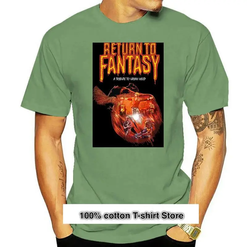

-Camiseta de Uriah Heep Return To Fantasy, color negro, Styx, nazaren, Hard Rock, color morado intenso
