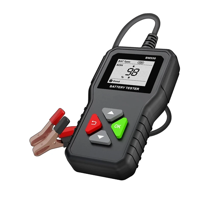 

Fashionbm550 Car Battery Tester 6V 12V 24V 100-2000 CCA 2Ah-220Ah Battery System Detect Auto Battery Analyzer Car Battery Tool