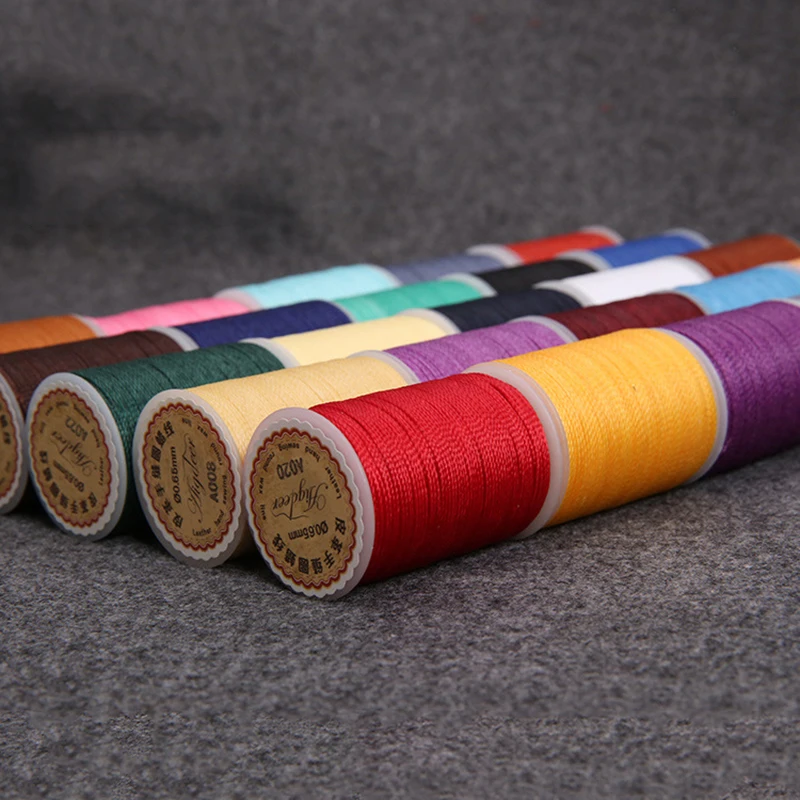 

Высококачественная швейная Вощеная кожаная нить для кожевенного ремесла, плетеная ручная прочная нить из полиэстера