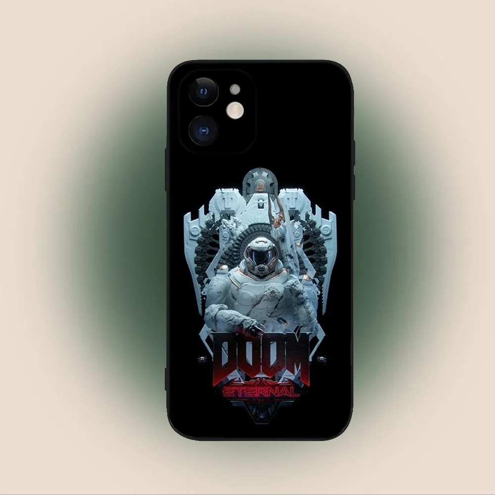 Чехол для телефона Game Dooms iPhone 15 14 13 12 11 Plus Pro Max XS XR SE Mini 8 7 мягкий силиконовый черный
