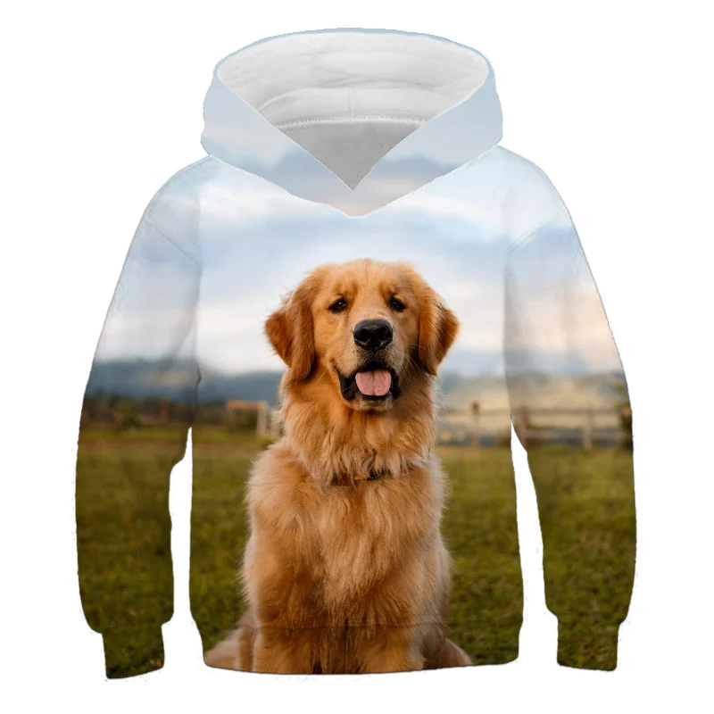 

Children Harajuku Lovely Dog Printed Hoodies Kawaii Child Clothes Boy Girl 3D Hooded Sweatshirts Kids Autumn Spring Pullover